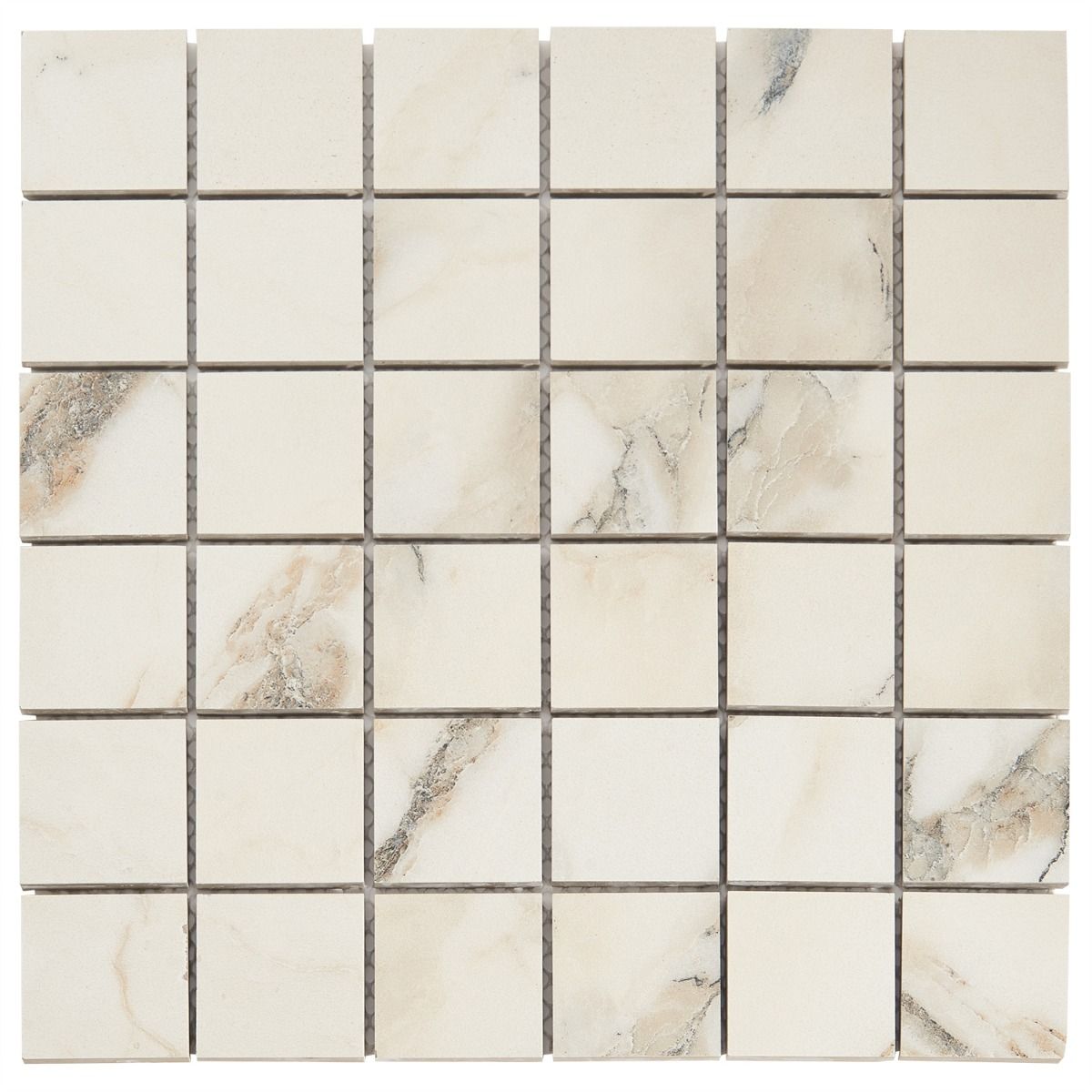 DreamStone Calacatta Rustico 2x2 Matte Porcelain Mosaic | Tilebar.com