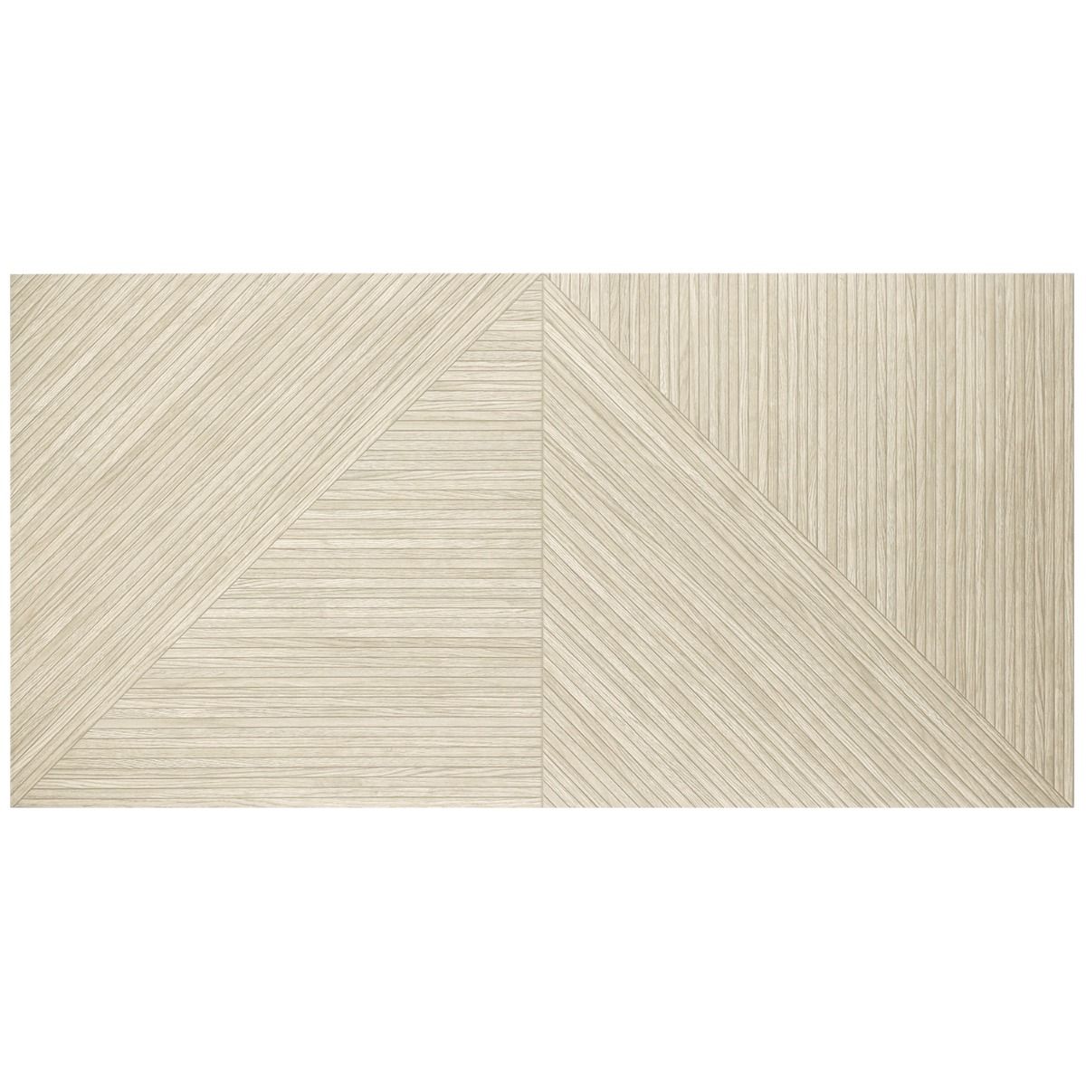 Enso Ribbed Oak 24x48 Matte Porcelain Tile | Tilebar.com