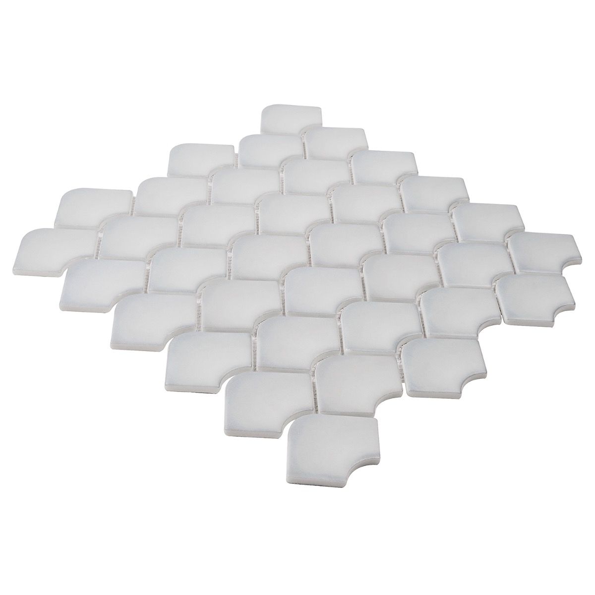 Suki Gray 2x3 Fishscale Matte Mosaic Tile | Tilebar.com