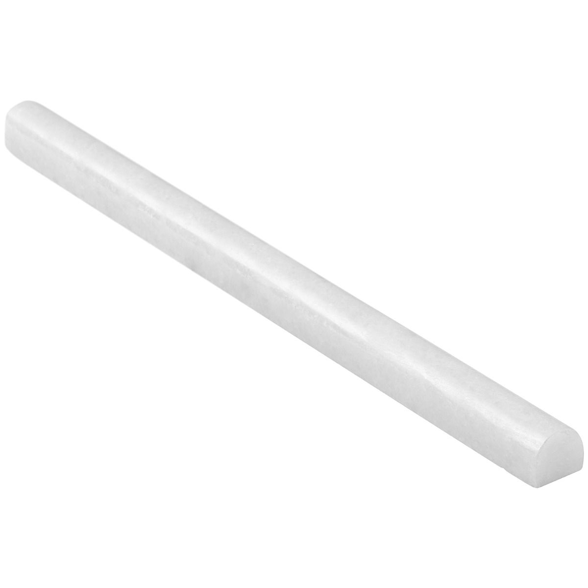 Snow White 1x12 Polished Marble Pencil Molding | Tilebar.com