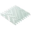 12x12 Loft Seafoam Brick Tiles in Polished Teal Glass