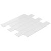 Pure White Brick 2x4 Solid Core Peel & Stick Mosaic Tile | Tilebar.com