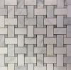 Trenza Basket Weave Asian StatuaryMarble Tile | TileBar.com