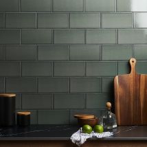 Seaside Ash Gray 4x8 Crackled Glossy Ceramic Tile | Tilebar.com