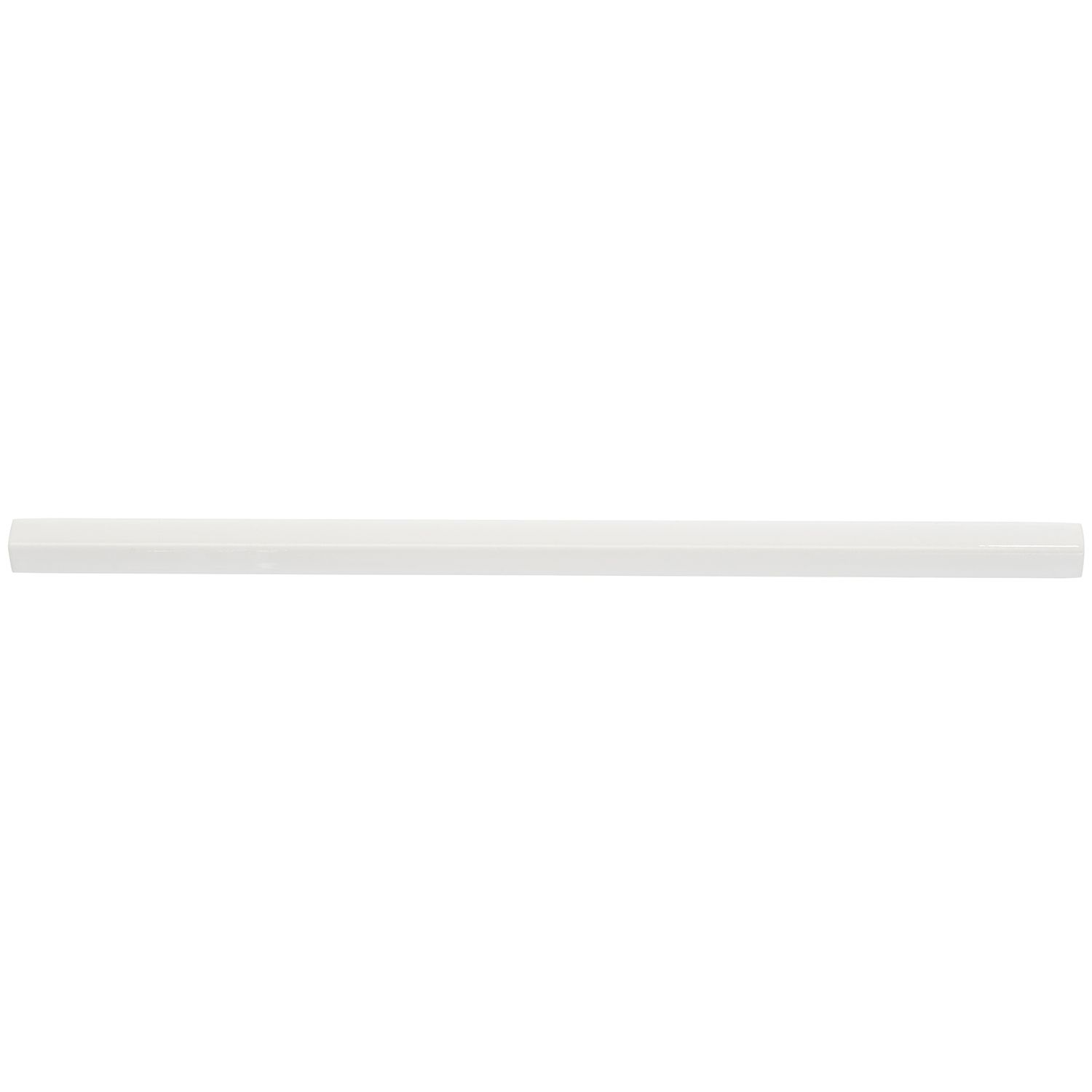 Bellami Bianco 1/2x10 Glazed Ceramic Pencil Liner | Tilebar.com